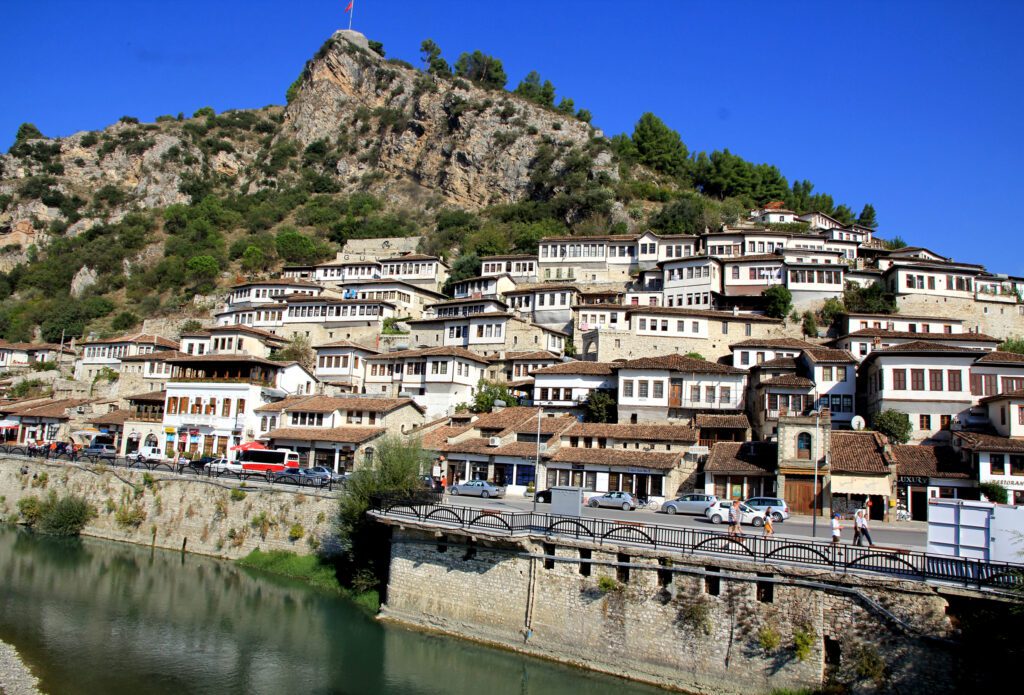 Mangalem-Viertel in Berat, Albanien